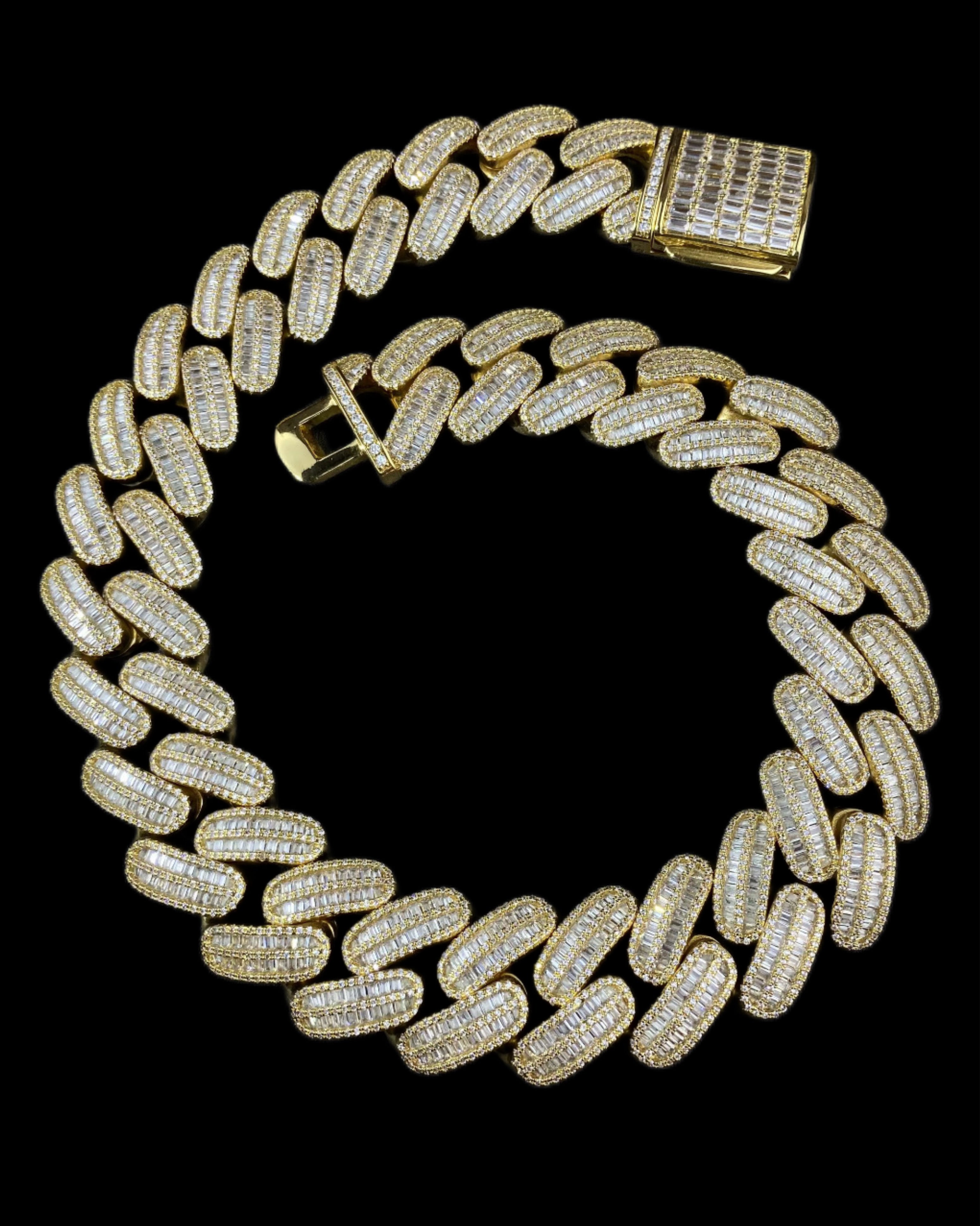 Gargantilla Cubana 26 mm Baguette