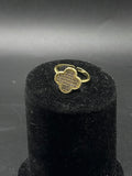 Anillo de trébol con zirconias